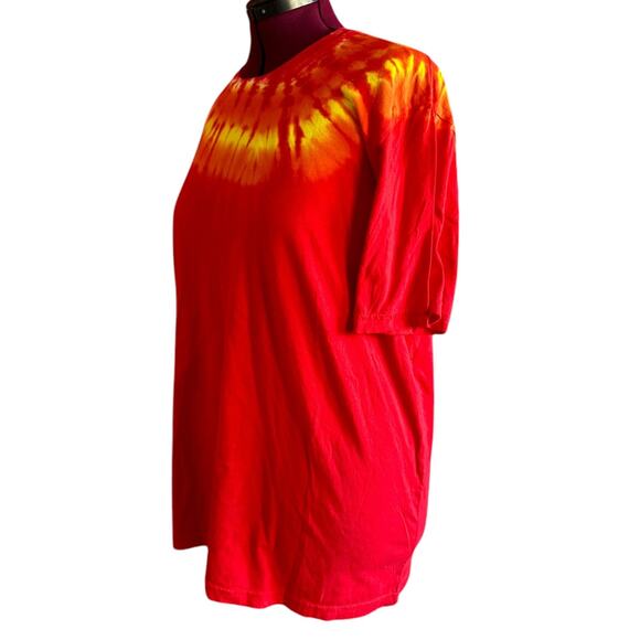 Brand New Tie Dye Hippy Plus Size Crew Neck T-Shirt - Picture 5 of 6